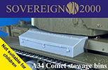 S2KA028 - A34 Comet detailed stowage bins (for Tamiya or Bronco)